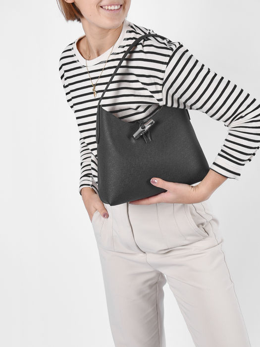 Longchamp Roseau Schoudertas Zwart